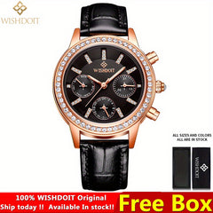 WISHDOIT Girls Waterproof Steel Calendar Quartz Analog Watch
