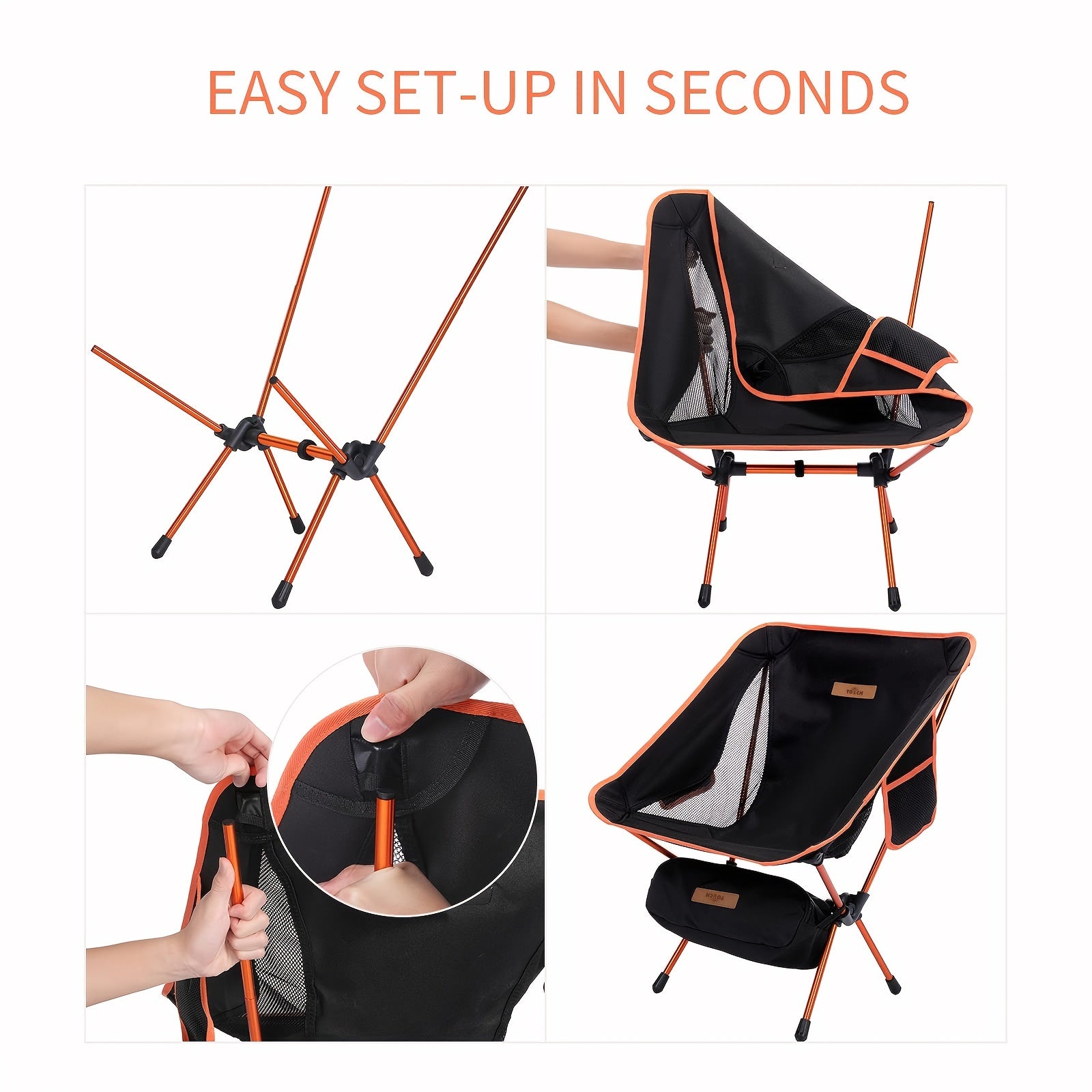 Portable Camping Chair Compact Folding Backpacking Chair