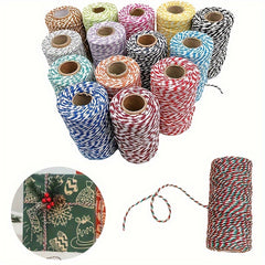100m Cotton Rope Christmas Gift Packaging 2mm Thick Tape Vase Decoration