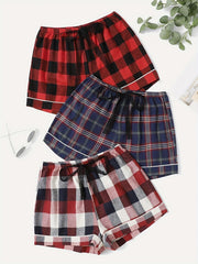 Plaid Print Shorts - Women's Spring & Summer Casual Shorts
