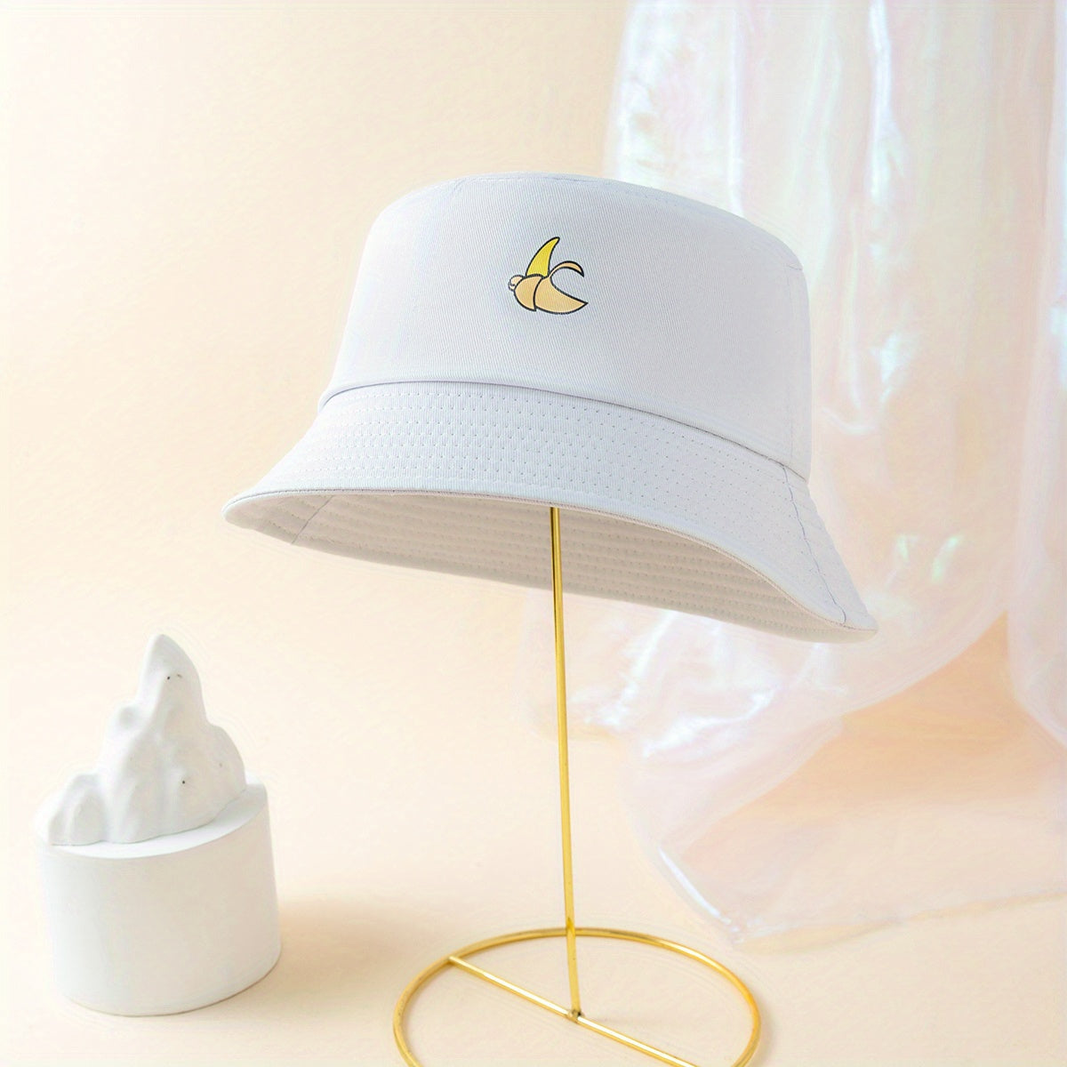 Banana Print Cotton Bucket Hat Sun Cap Fisherman Hat