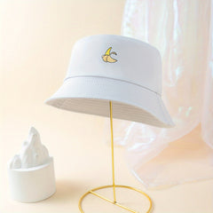 Banana Print Cotton Bucket Hat Sun Cap Fisherman Hat
