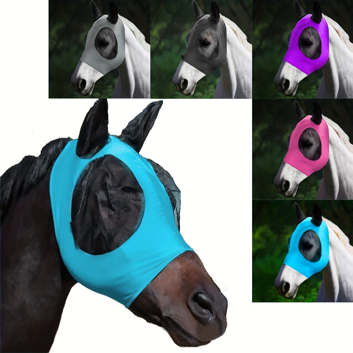 Horse Fly Mask with Ears UV Protection