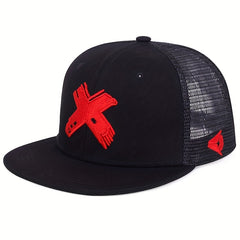 Men's Mesh X Baseball Cap Adjustable Snapback Hat