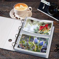 10 Packs A5 Photo Pockets for Ring Binder Albums