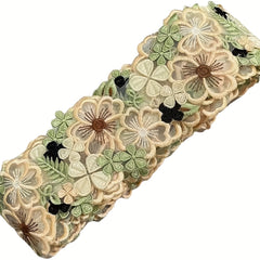 1Yd Flower Embroidery Lace Trim Sewing Accessories 6 Width