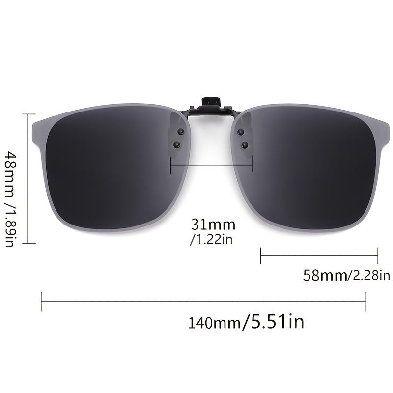 Neutral Frame Polarized Clip-on Light Lens Metal Glasses