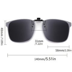 Neutral Frame Polarized Clip-on Light Lens Metal Glasses