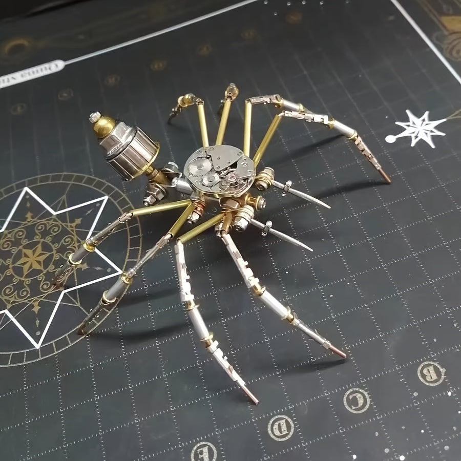 Steampunk Spider Watch Movement 3D Metal Puzzle DIY Handcrafted Bronze Model Kit