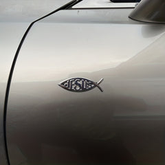 2 Pack 3D Metal Jesus Decal Sticker - Upgrade Your Ride