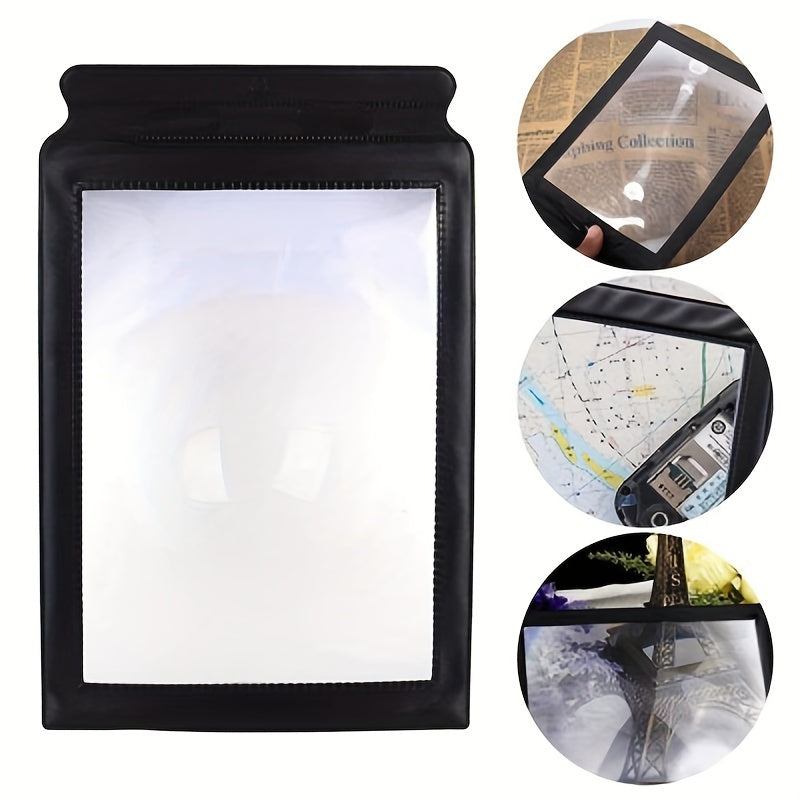 Portable 3X A4 Paper Size Magnifying Glass - Ideal Gift for Parents