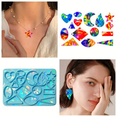 Holographic Laser Pendant Silicone Mold DIY Epoxy Resin Mold