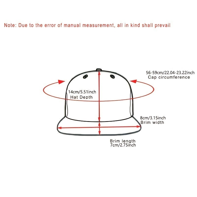 Men's English Embroidery Hip hop Flat Brim Hat