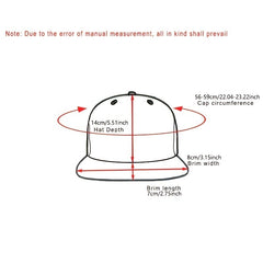 Men's English Embroidery Hip hop Flat Brim Hat