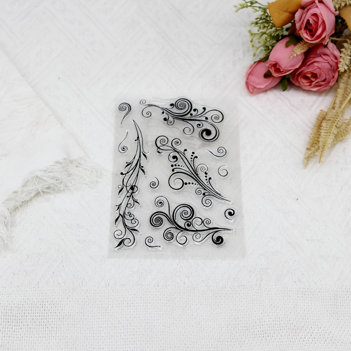 Flower Silicone Painting Stencil Stamp Seal Kids Stationery