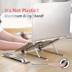 Foldable Aluminum Laptop Stand Cooling Base for All Laptops