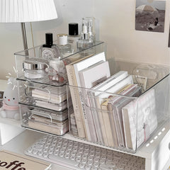 Desktop Storage Box Cosmetic Snack Transparent Basket Skin Care Products