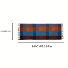Ladies Striped Plaid Warm Winter Scarf Christmas Gift