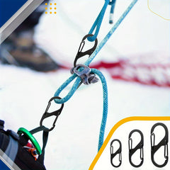 10pcs Zinc Alloy S Hook Keychain Anti lost Metal Keyring for Camping Hiking
