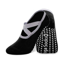 Women's Non Slip Yoga Socks with Cross Strap