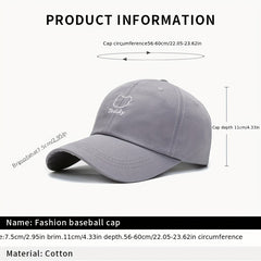 Embroidered Baseball Cap Men Boys Leisure Sunshade Outdoor Accessories