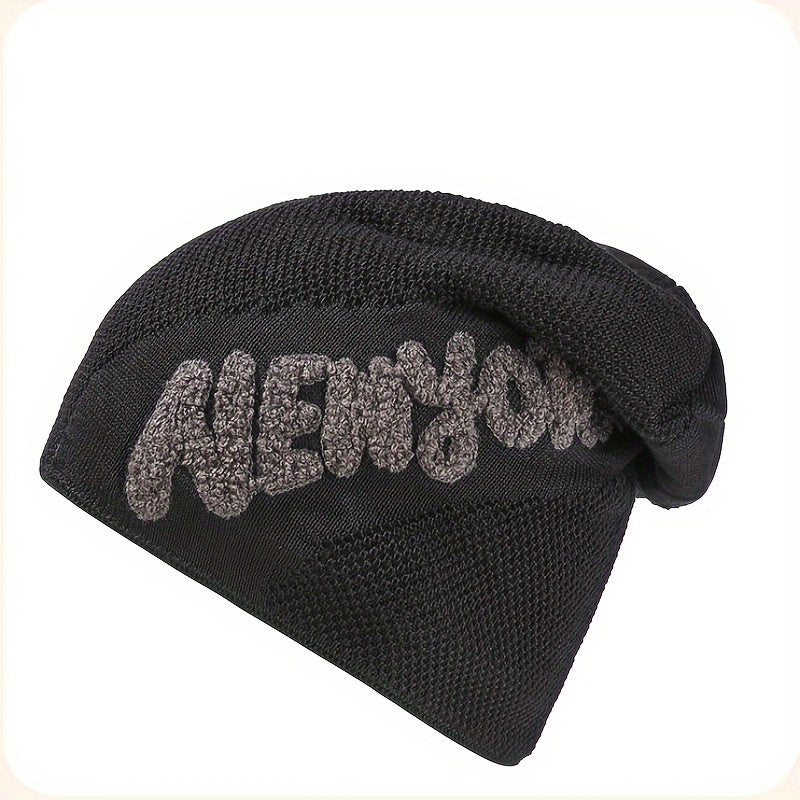 Men's Winter Outdoor Plus Velvet Woolen Knitted Hat