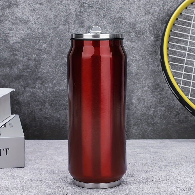 500ml Stainless Steel Cup with Lid and Straw - Leak-Proof Water Cup