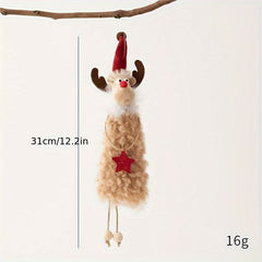 Christmas Plush Angel Doll Santa Claus Snowman Reindeer Small Pendant