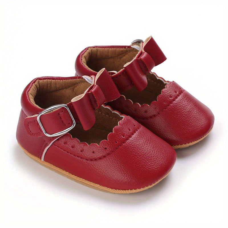 Bowknot Solid Baby Girl Sandals Soft Slip-Resistant Shoes for Indoor Outdoor
