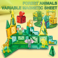 Magnetic Building Blocks Set for Boys and Girls - Forest Animal Toys