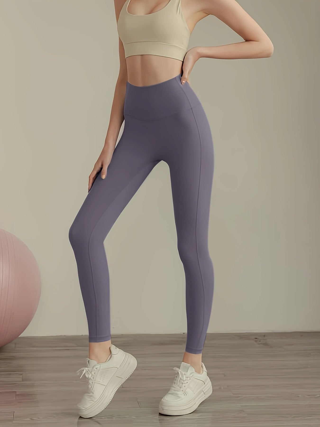 High Waist Yoga Pants Slim Fit Butt Lifting Tummy Control Sporty Pants
