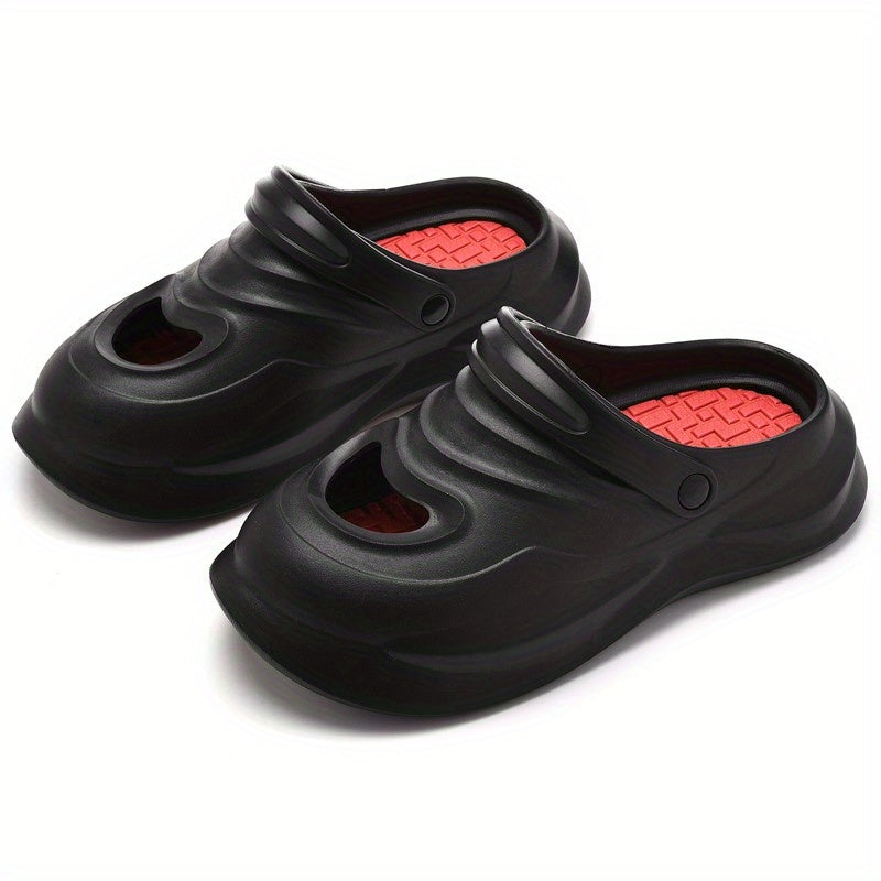 Men's Closed Toe Slip On Platform Clogs Sandals