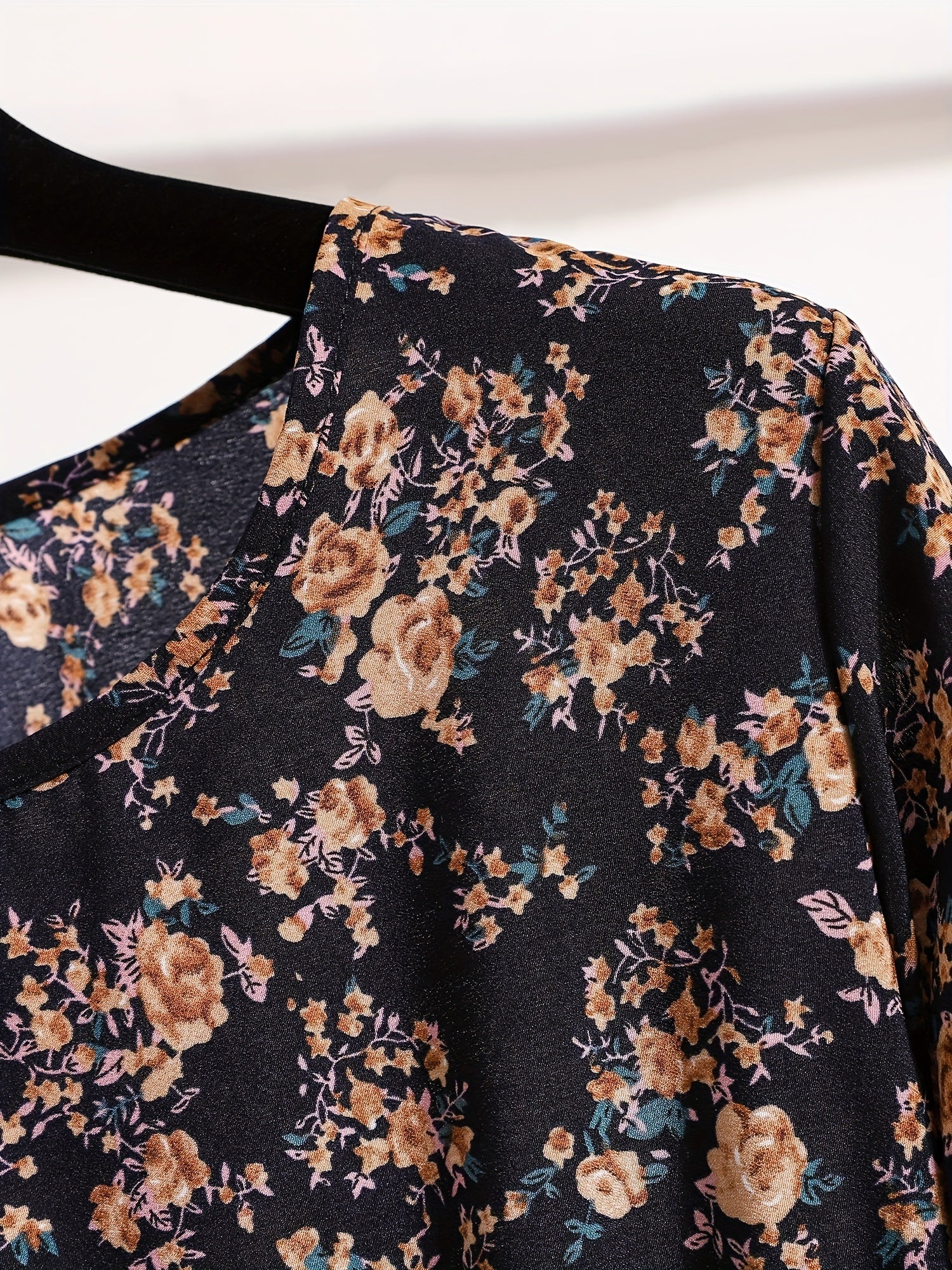 Floral Print Long Sleeve Dress for Women