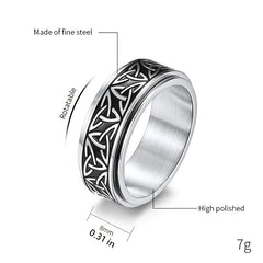 Men's Stainless Steel Triangle Knot Ring
