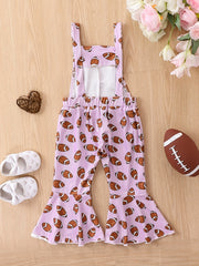 Baby Girls Rugby Graphic Print Overalls Clothes