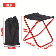 OUYALINE Outdoor Folding Stool Portable Aluminum Mini Stool For Fishing Hiking
