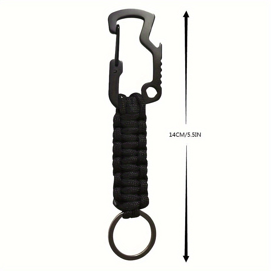 Outdoor Climbing 7-Core Cord Rope Keychain Carabiner DIY Buckle
