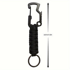 Outdoor Climbing 7-Core Cord Rope Keychain Carabiner DIY Buckle