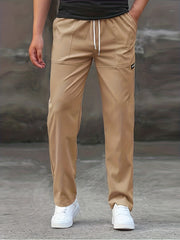 Men's Casual Drawstring Waist Pants Breathable Comfy Trousers