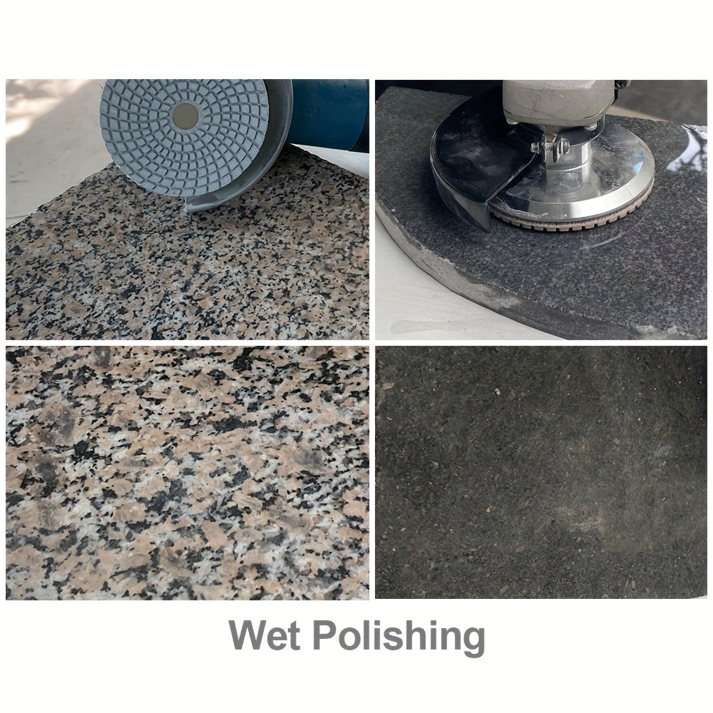 7pcs 4 Diamond Wet Polishing Pads Resin Bond Sanding Disc Granite Marble