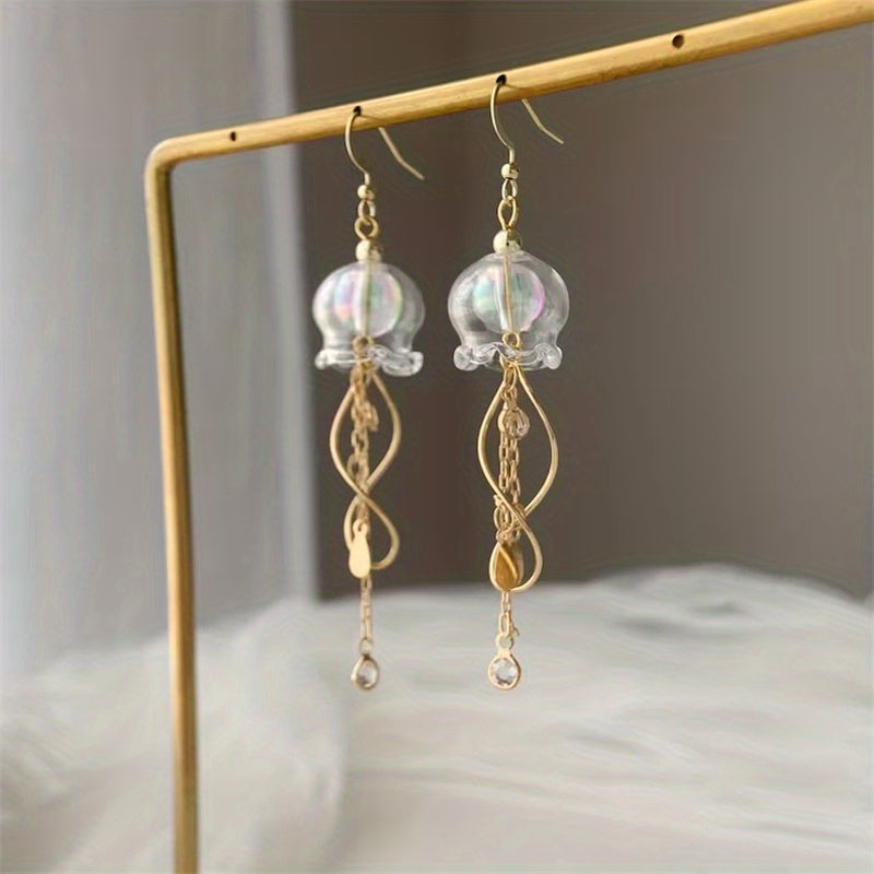 Jellyfish Dangling Earrings - Ocean-Inspired Jewelry