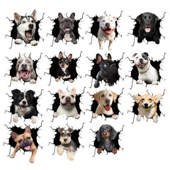 French Bulldog Car Sticker Rear Window Puppy 3D Simulation Vinyl Decal