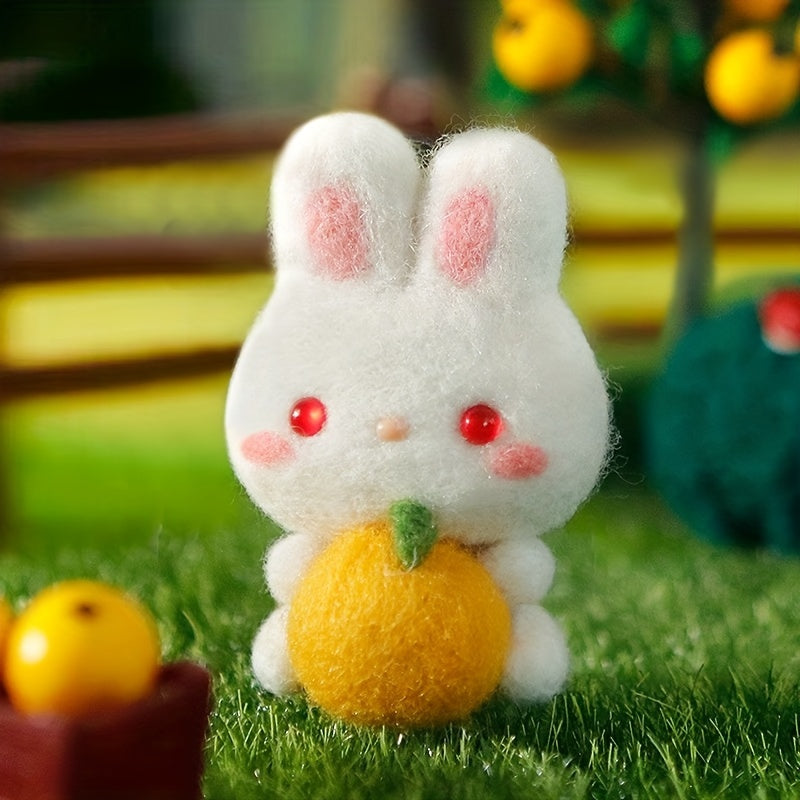 1pc Rabbit Series Wool Felt Handcraft DIY Material Package - 10 Styles