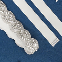 Rhinestone Bridal Girdle - Wedding Dress Belt Accessory