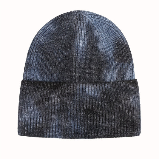 Tie Dye Windproof Knitted Hat for Outdoor Activities