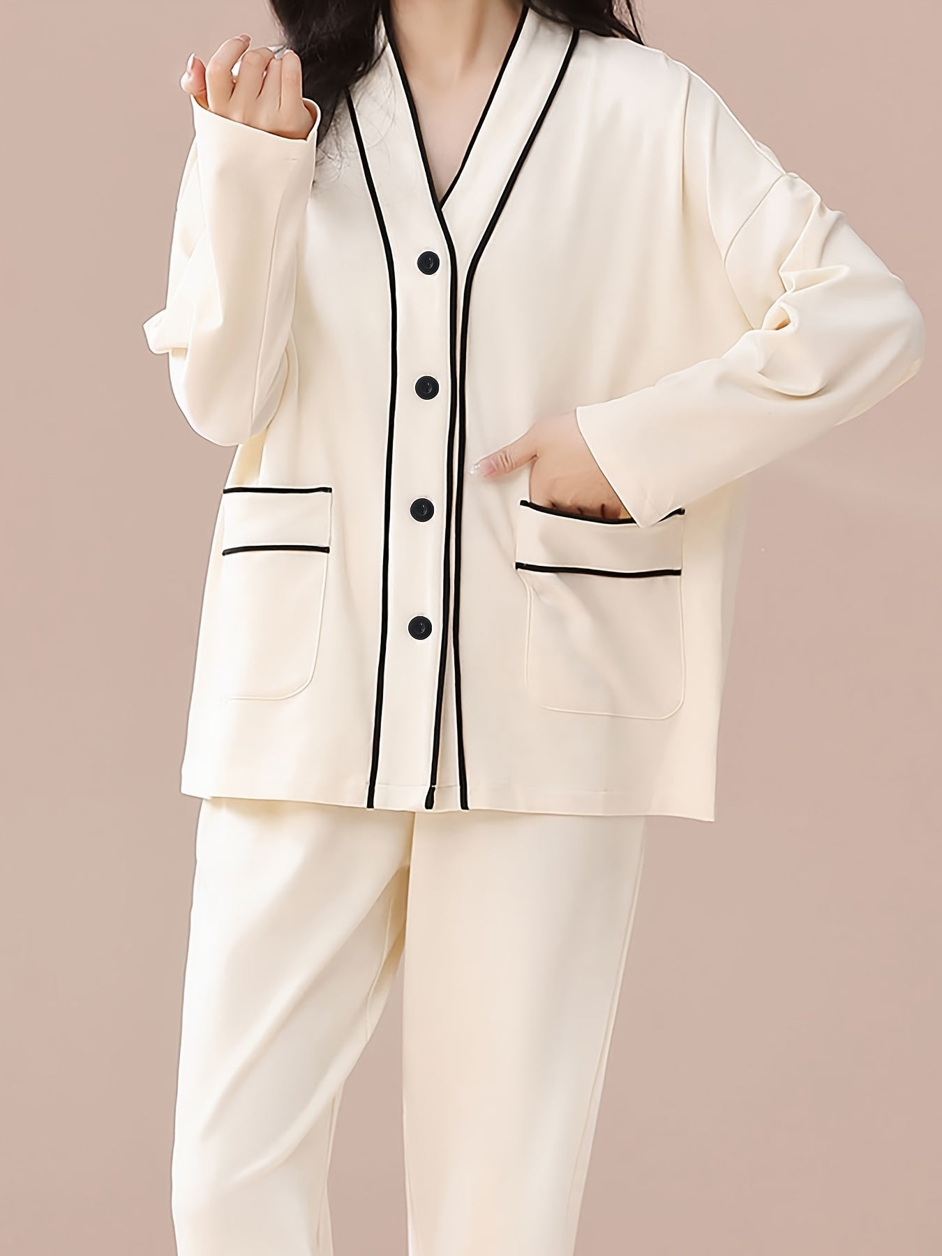 Women's Pajama Set Long Sleeve Top & Pants