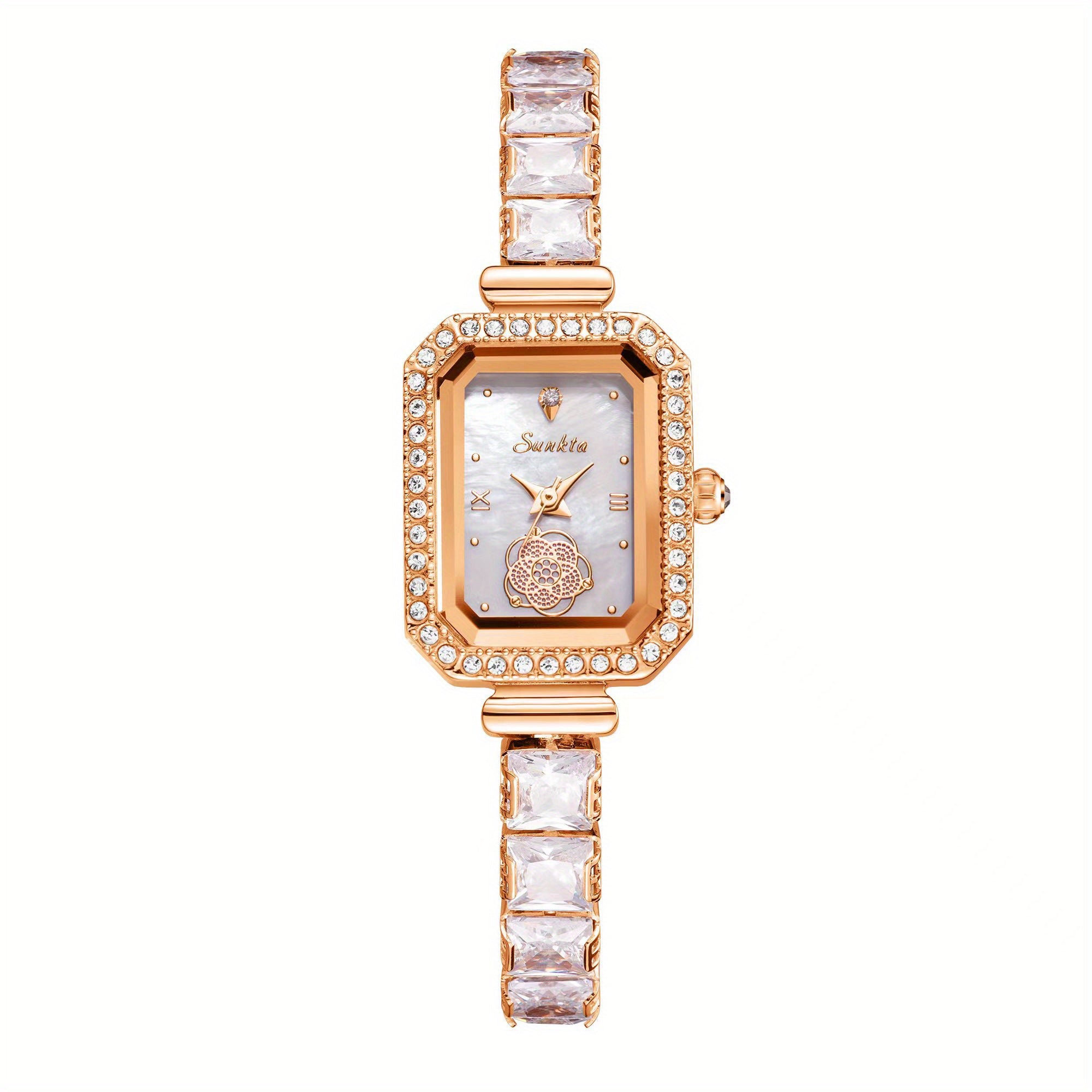 LIGE Teen Faux Diamond Watch Classic Women's Quartz Watch