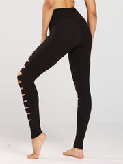 High Waist Ripped Yoga Leggings for Women Stretchy and Breathable