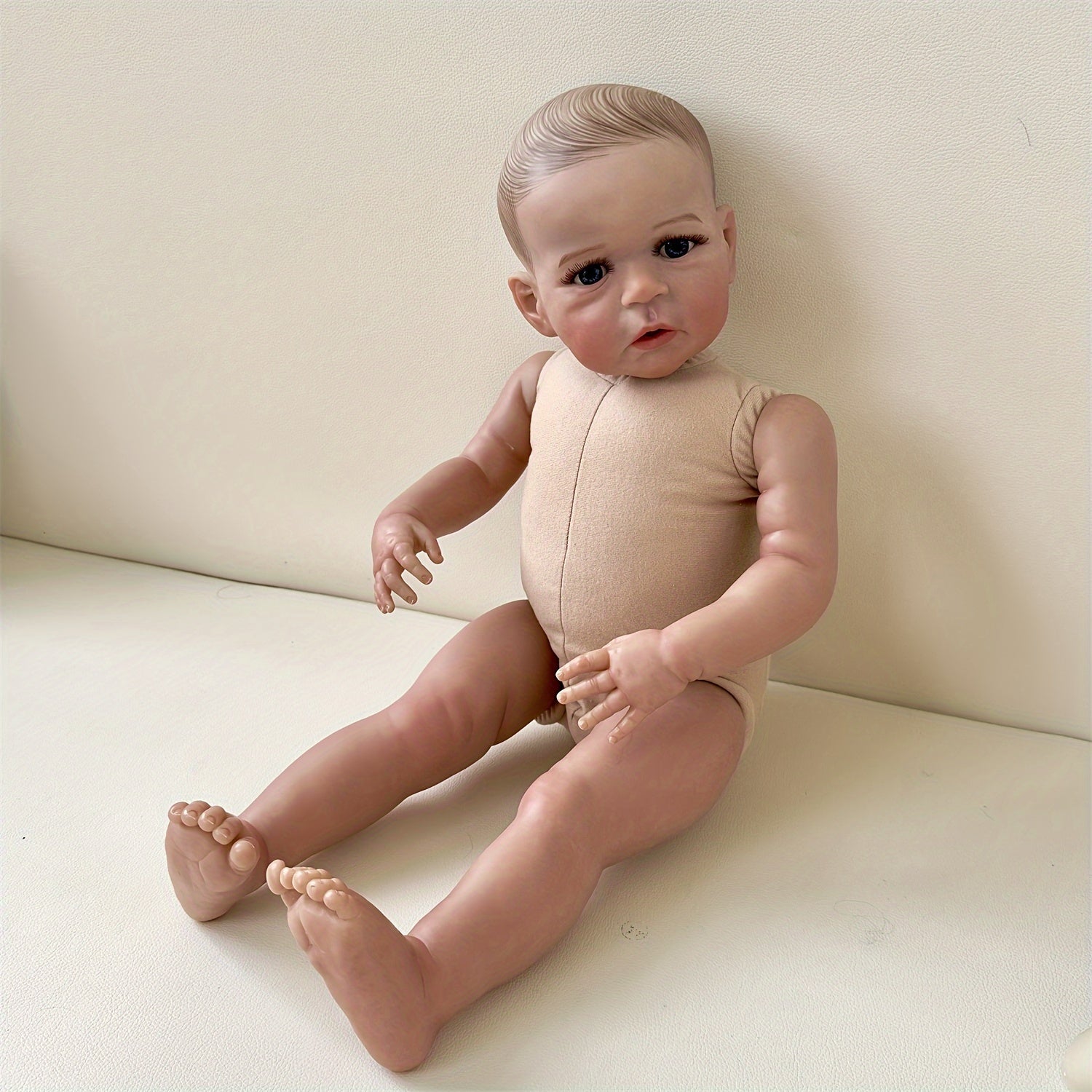 24 Inch Hand Painted Reborn Doll With Cloth Body