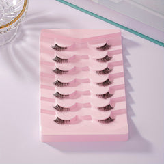 7 Pairs Transparent Terrier Faux Mink Natural COS Eyelashes